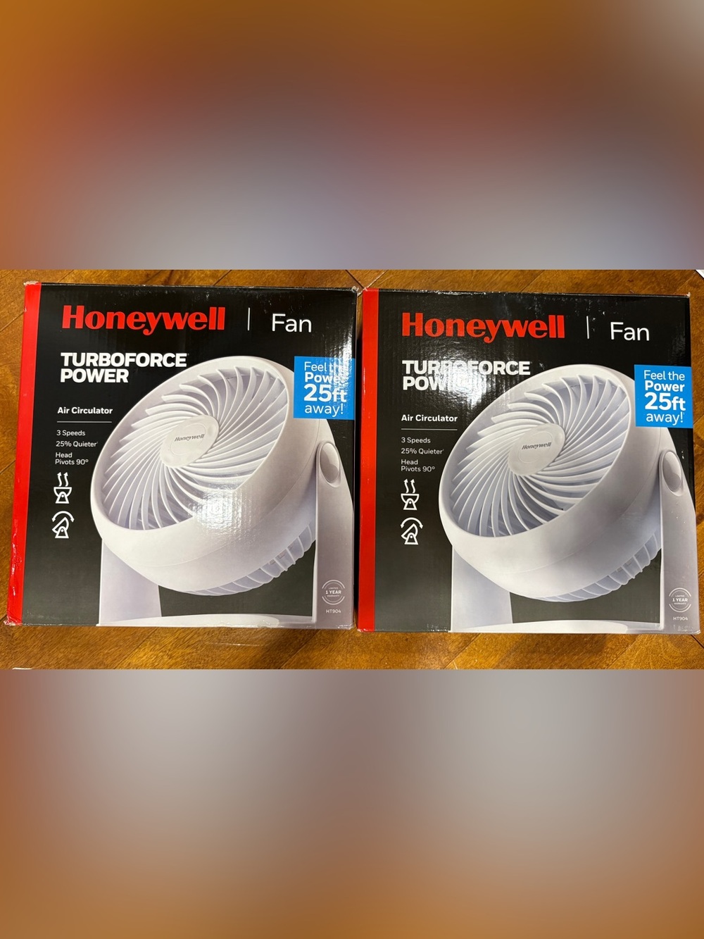 HONEYWELL TurboForce Power Air Circulator Fan - 10 inch Powerful 3-Speed (2Fans)